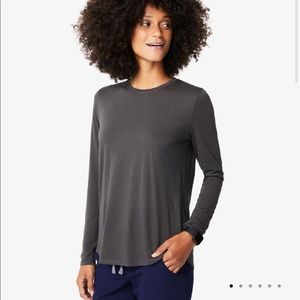 FIGS Long sleeve charcoal super soft underscrub medium
